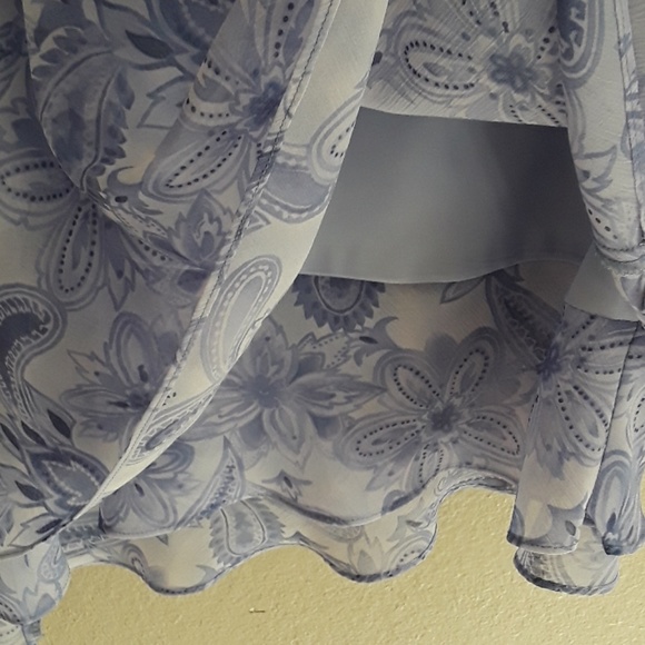 K STUDIO Asymmetrical Purple Skirt- Size 10 Floral Paisley Print - Picture 2 of 6